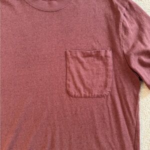 Madewell Men's Burgundy Short Sleeve Tee